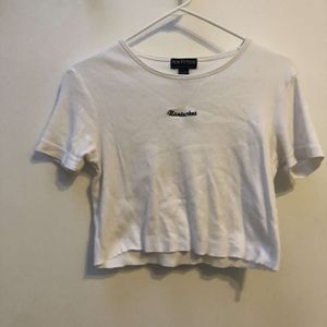 White Nantucket Cropped Tee